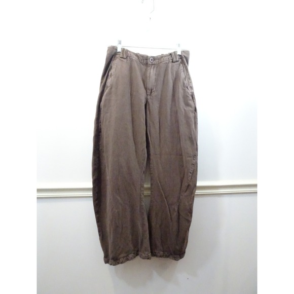 Free People Pants - Free People Brown Barrel Leg Utility Pants High Waisted Balloon Trousers Womens